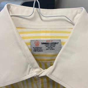 Turnbull & Asser Men's  Yellow pinstripe shirt